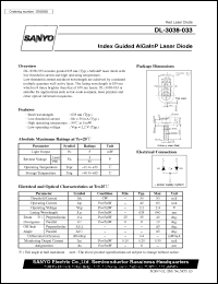 DL-3038-033 datasheet: ALGalnP laser diode DL-3038-033