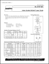 DL-3147-021 datasheet: Index guided ALGalnP laser diode DL-3147-021