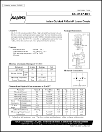 DL-3147-041 datasheet: Index guided ALGalnP laser diode DL-3147-041