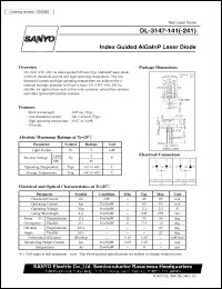 DL-3147-241 datasheet: Index guided ALGalnP laser diode DL-3147-241