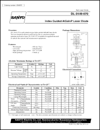 DL-3149-070 datasheet: Index guided ALGalnP laser diode DL-3149-070