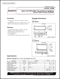 LA1816 datasheet: Single-chip AM/FM, MPX tuner system for headphone stereo LA1816