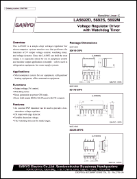 LA5692D datasheet: Voltage regulator driver with watchdog timer LA5692D