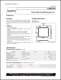 LC895195 datasheet: ATAPI (IDE) CD-ROM decoder LSI LC895195