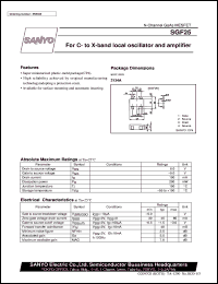 SGF25 datasheet: N-channel GaAs MESFET, for C- to X-band local oscillator and amplifier SGF25