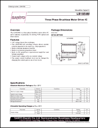 LB1854M datasheet: 3-phase brushless motor driver IC LB1854M