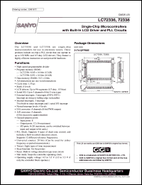 LC72338 datasheet: Single-chip microcontroller with PLL and LCD driver LC72338