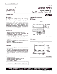 LC72720 datasheet: Single-chip RDS signal-processing system LSI LC72720