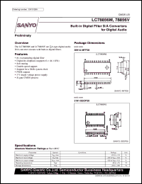 LC78856V datasheet: Built-in digital filter D/A converter for digital audio LC78856V