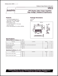VP513 datasheet: CTR display video output amplifier, high-voltage, wideband amplifier VP513