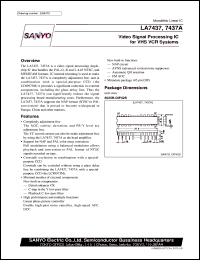 LA7437A datasheet: Video signal processing IC for VHS VCR system LA7437A