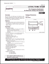 LC7218M datasheet: PLL frequency synthesizer for electronic tuning in AV system LC7218M