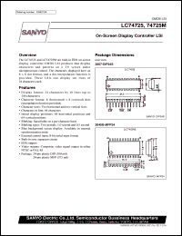 LC74725M datasheet: On-screen display controller LSI LC74725M