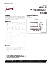 LC75371M datasheet: Car stereo electronic tone and volume control LC75371M
