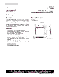 LC8220 datasheet: JPEG still color image compression/decompression LSI LC8220