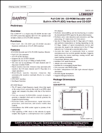LC895297 datasheet: Full CAV 20x CD-ROM decoder withbuilt-in ATAPI (IDE) interface and CD-DSP LC895297