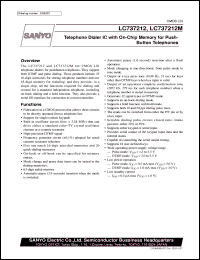 LC737212M datasheet: Telephone dialer IC with on-chip memory for push-button telephone LC737212M