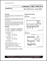 LC36256AMLL-12 datasheet: 256K (32768words x 8bit) SRAM LC36256AMLL-12