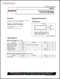 LA6537 datasheet: 4-channel bridge driver for CD and CD-ROM LA6537