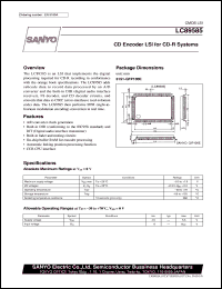 LC89585 datasheet: CD encoder LSI for CD-R system LC89585