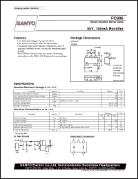 FC806 datasheet: Silicon schottky barrier diode, 50V/100mA rectifier FC806