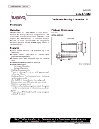 LC74730M datasheet: On-screen display controller LSI LC74730M