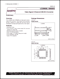 LC89080Q datasheet: Video signal 3-channel 8-bit D/A converter LC89080Q