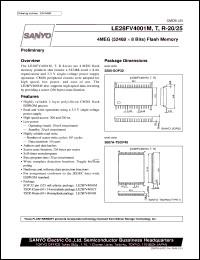 LE28FV4001R-25 datasheet: 4MEG (524288words x 8bit) flash memory LE28FV4001R-25