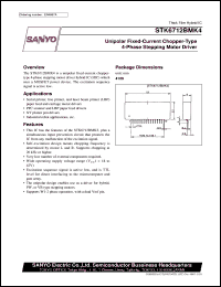 STK6712BMK4 datasheet: Unipolar fixed-current chopper-type 4-phase stepping motor driver STK6712BMK4