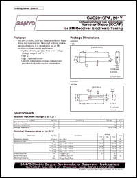 SVC201SPA datasheet: Varactor diode (IOCAP) for FM receiver electronic tuning SVC201SPA