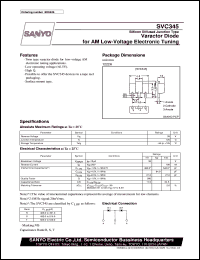 SVC345 datasheet: Varactor diode for AM low-voltage electronic tuning SVC345
