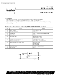 LPH-14918-09 datasheet: LED printhead LPH-14918-09