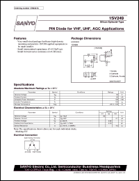 1SV249 datasheet: PIN diode for VHF, UHF, AGC use 1SV249