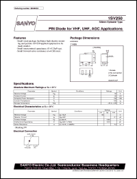 1SV250 datasheet: PIN diode for VHF, UHF, AGC use 1SV250