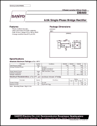 DBA60 datasheet: 6A single-phase bridge rectifier DBA60