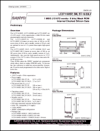 LC371100SM-20LV datasheet: 1MEG (131072words x 8bit) mask ROM internal clocked silicon gate LC371100SM-20LV