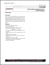 LC4104C datasheet: LCD dot matrix segment driver LC4104C