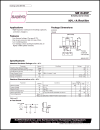 SB10-09P datasheet: Schottky barrier diode, 90V/1A rectifier SB10-09P