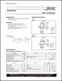 SB10-09T datasheet: Schottky barrier diode, 90V/1A rectifier SB10-09T