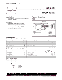 SB10-18K datasheet: Schottky barrier diode, 180V/1A rectifier SB10-18K
