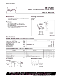SB10W05V datasheet: Schottky barrier diode, 50V/1A rectifier SB10W05V