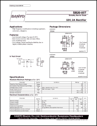 SB20-05T datasheet: Schottky barrier diode, 50V/2A rectifier SB20-05T