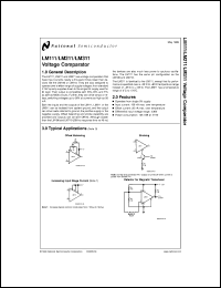 LM111H/883 datasheet: Voltage Comparator LM111H/883