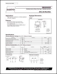 SB20W05Z datasheet: Schottky barrier diode, 50V/2A rectifier SB20W05Z