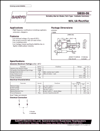 SB50-09 datasheet: Schottky barrier diode, 90V/5A rectifier SB50-09