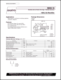 SB50-18 datasheet: Schottky barrier diode, 180V/5A rectifier SB50-18