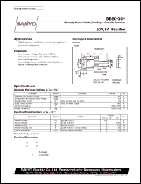 SB80-05H datasheet: Schottky barrier diode, 50V/8A rectifier SB80-05H