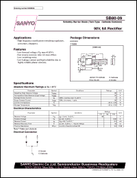 SB80-09 datasheet: Schottky barrier diode, 90V/8A rectifier SB80-09
