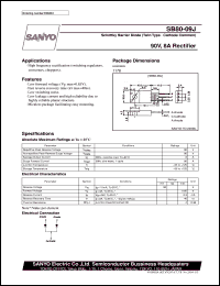 SB80-09J datasheet: Schottky barrier diode, 90V/8A rectifier SB80-09J