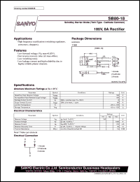 SB80-18 datasheet: Schottky barrier diode, 180V/8A rectifier SB80-18
